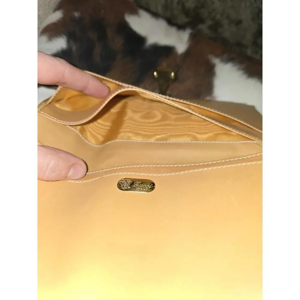 Rare Vintage Gucci Leather Trifold Wallet Envelope Design - Picture 12 of 12